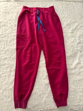 FIGS Deep Rasberry Zamora Jogger Scrub Pant